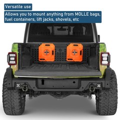 2020-2026 Jeep Gladiator JT Truck Bed Molle Panel Rack Steel No Drill Bolt On