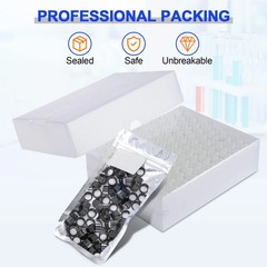 Glass Vials 100pcs 4ml with Screw Caps Clear Liquid Sample Vials Small Bottles