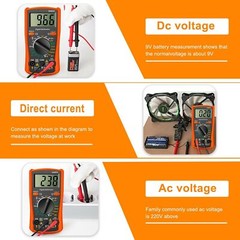 LCD Digital Multimeter AC DC Voltmeter Ammeter Ohmmeter Volt Tester Lead Meter