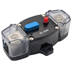 2 PACK 40 Amp 12-48V DC Inline Circuit Breaker with Cover Car/Audio/Boat/Solar