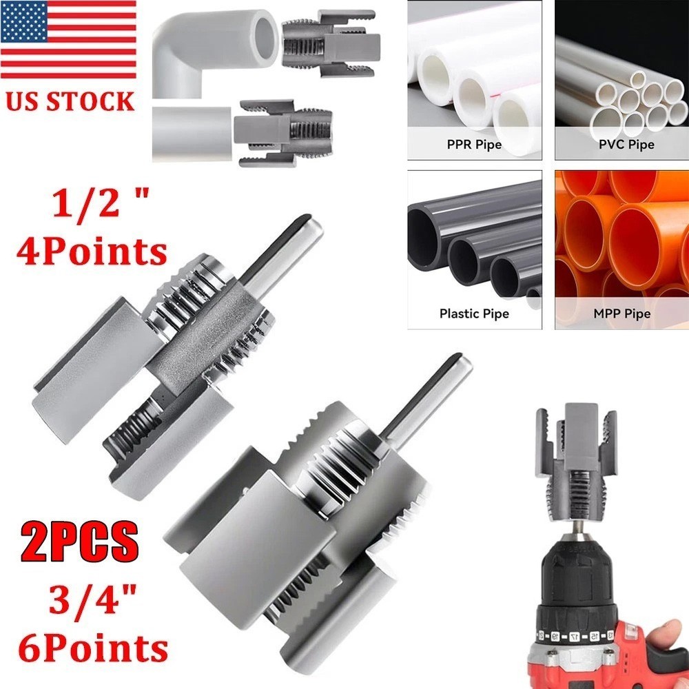 Integrated Internal & External Pipe Threading-Tool PVC Pipe Threader Cutting Kit