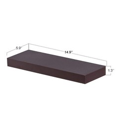 AHDECOR Floating Wall Mounted Shelves, Set of 3 Display Ledge Shelves Wide Pa…