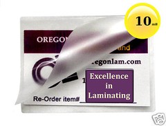 Hot Laminating Pouches 2-1/2 x 3-7/8 [pack of 100] Key Card size 10 Mil Clear