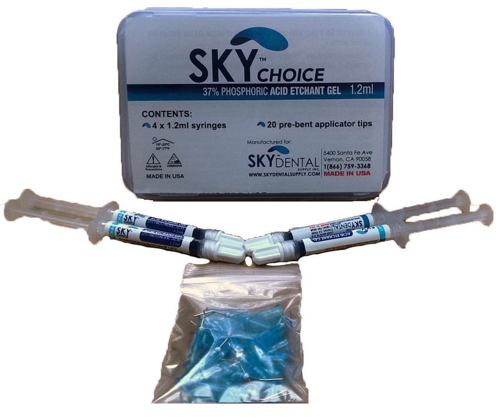 Dental Etchant Gel 37% (All sizes Optional) Syringe Blue Jumbo Sky Choice