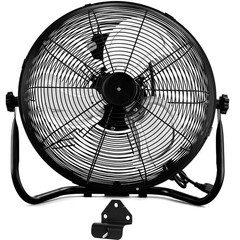 16″ High Velocity Metal Industrial Floor Fan, 3-Speed Powerful Cool W/Wall-Mount