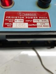 Needco K-100 Frigistor Power Pack Variable DC Supply 1.2v, 20a ~ Vintage