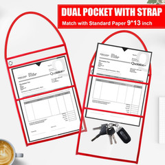 30 Pack Shop Ticket Holders 9 X 12 Inch Work Order Plastic Sleeves Job