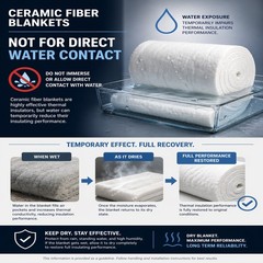 Ceramic Fiber High Temperature Insulation Blanket High Density Fireproof Thermal