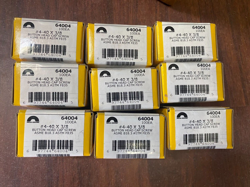 Holo Krome #64004 Button Head Cap Screws #4-40 x 3/8 100pcs BNIB