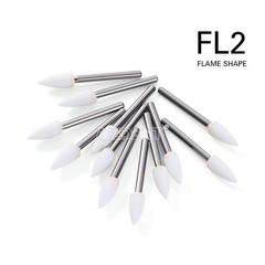 36pcs AZDENT Dental Flame White Stone Polishing FG Burs Abrasion Point Bur FL2