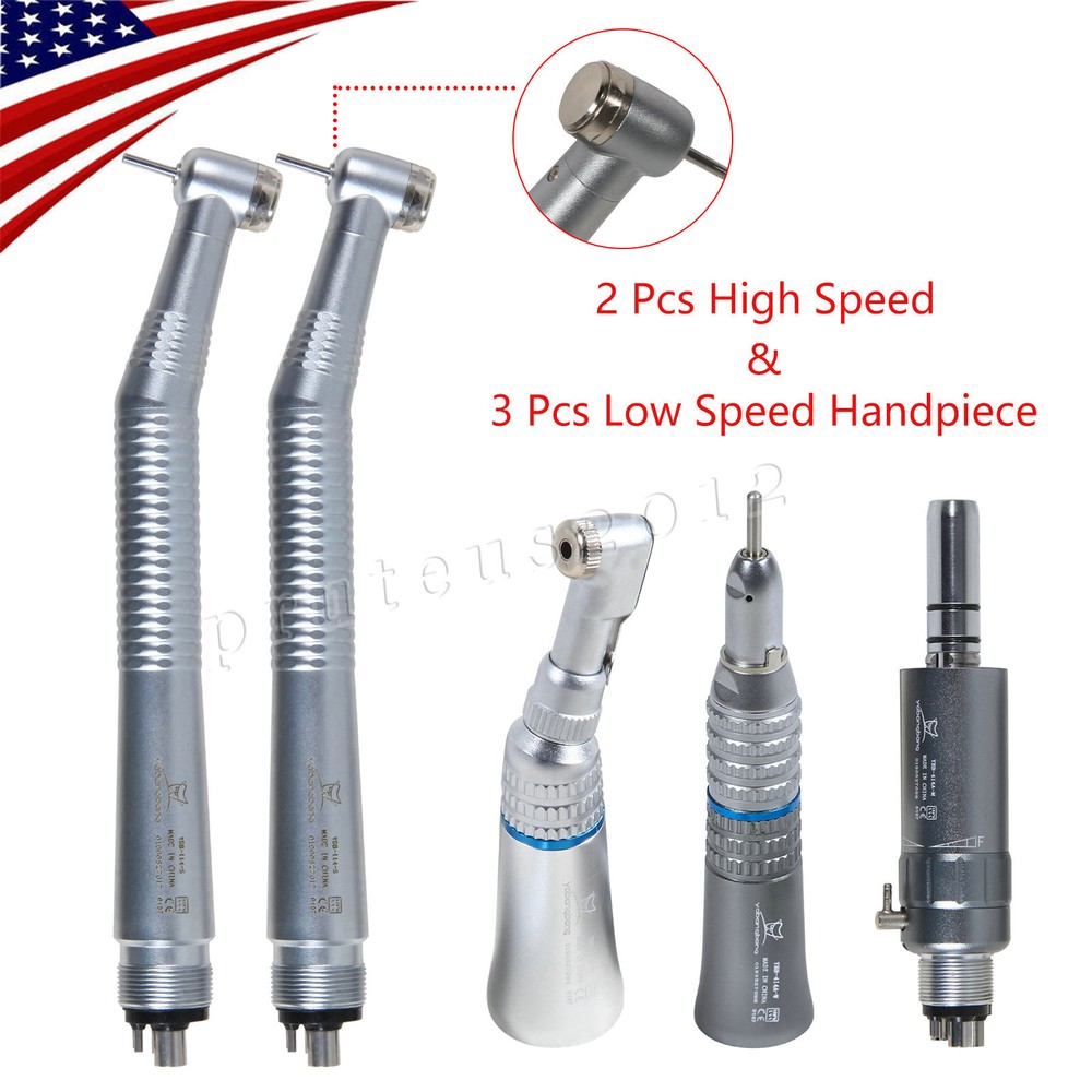 Fit NSK Dental Standard Head High + Low Speed Handpiece E-Type Kit 4 Hole