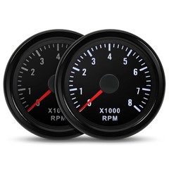 RPM Tachometer 2-1/16″ 52mm Automotive Tachometer for Car 8000 RPM Tach Gauge…