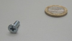 Zinc Plated Steel Flat Head Phillips Machine Screw M4 x 0.7 x 12 mm, 300 pcs