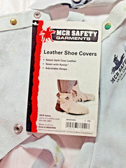 QTY2 MCR Safety Leather Shoe Covers Flame-Resistant Spat 38505MW