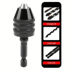 Mini ( 0.3mm to 3.6mm) Keyless Drill Chuck with 1/4″ Hex Shank Adapter – J016