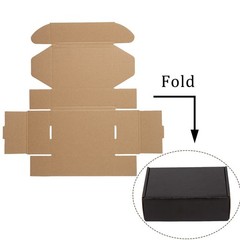 Sodissa 6x4x2 Inches Shipping Boxes Pack of 25, 6 x 4 x 2 inch, Black