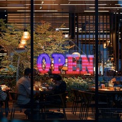 LED Open Signs For Business 30″X10″ Ultra Bright Open Sign LED USA Flag Hanging