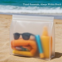 30 Pack Mini Clear Makeup Bag Organizer Cosmetic Zipper Pouch TSA Frosted