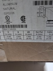 Remke RSR-9522 Cord Grip, alum, 90 deg, 1-1/2″ cable range 1.250 – 1.375