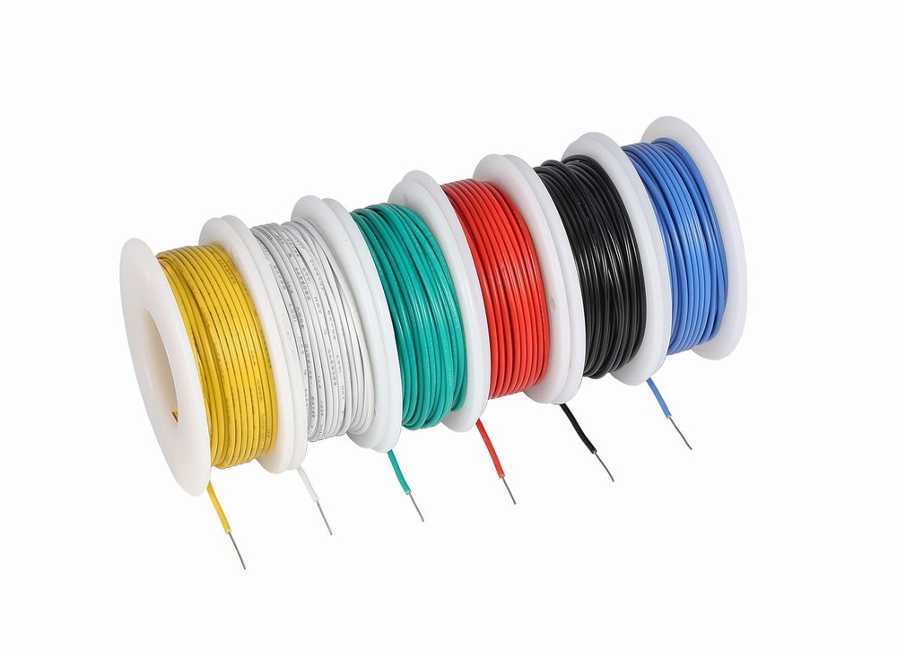 TUOFENG 30 awg Wire Solid Core Hookup Wires 6 Different Colored Jumper Wire 100f