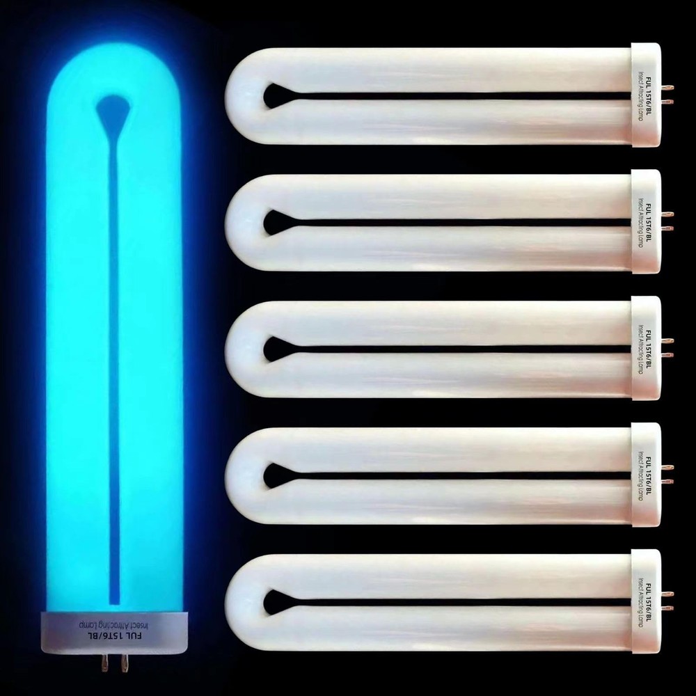 Bug Zapper Replacement Light Bulb 15 Watt, U 7.7×1.6×0.95 inches, White