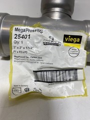 Viega 2″ x 2″ x 1-1/2″ MegaPressG Tee #25401 Carbon Steel