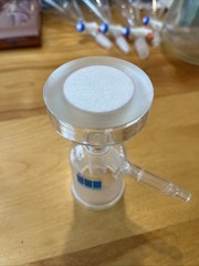 Millipore 47mm Glass Frit Base with Tubulated Cap for Vacuum Filtration 40/35 X2