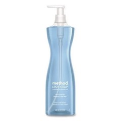6 Method Dish Soap with Plant-Based Grease Cutting Power Sea Minerals Scent 18oz