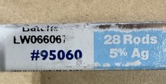 Lucas Milhaupt SIL-FOS 5 Brazing Rods 28 Rods 5% Ag Silver 95060 1lb NEW