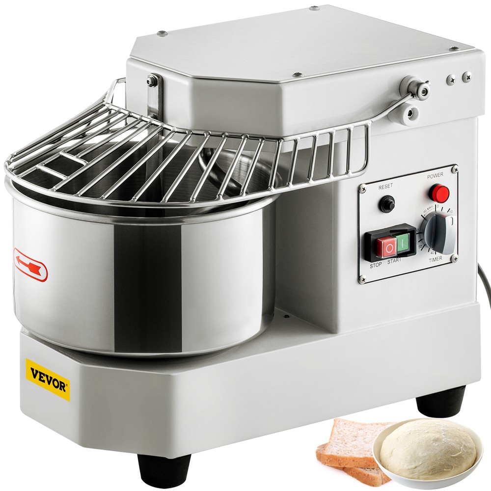 8QT Commercial Dough Mixer Spiral Food Mixer Pizza Bakery Dual Rotating 450W
