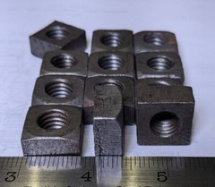 1/2-13 UNC Square Nut Plain Chamfered, Grade Unknown, NOS, Vintage, Quality OK