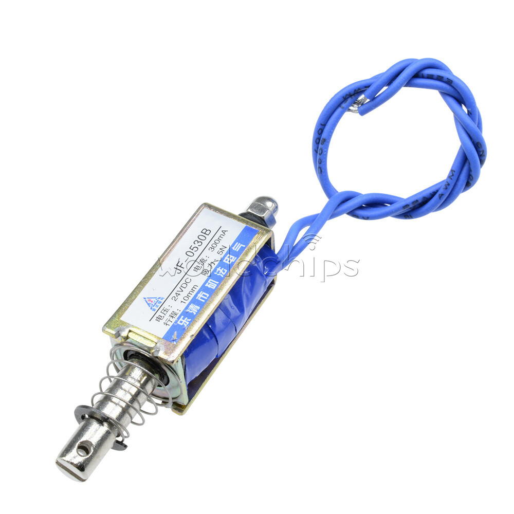 1-10PCS JF-0530B 24V 5N/10mm Pull-Push-Type Reset-Style Solenoid Electromagnet