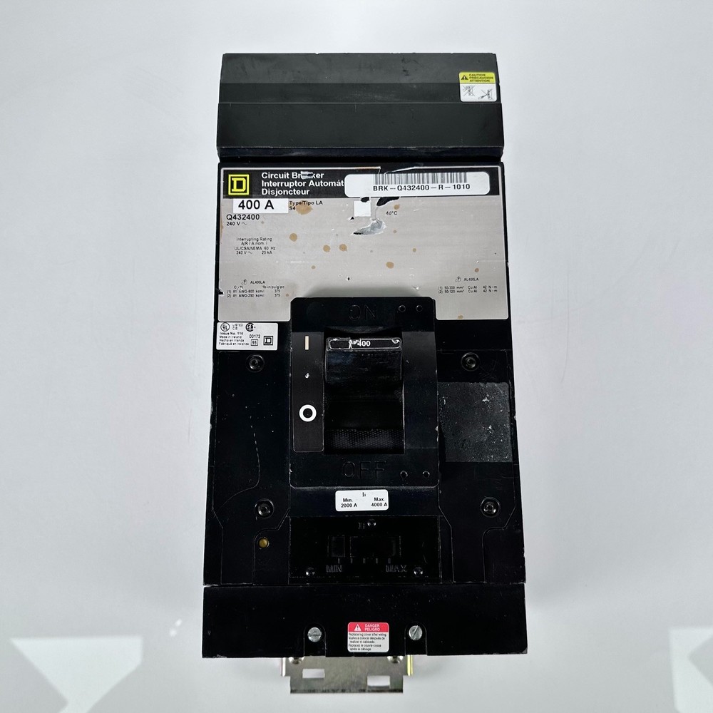 SQUARE D Q432400 400A 3-POLE 240V I-LINE 25KA Thermal Magnetic Circuit Breaker