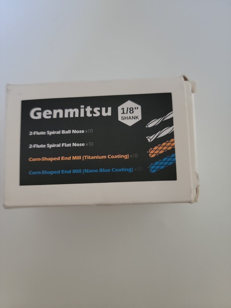40pcs Genmitsu Milling End Cutter Set 1/8” Shank 2-Flute / Corn-Shaped / FB5