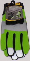 CAT High-Visibility Padded Palm Utility Gloves Synthetic Leather Size L/9