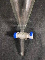 PYREX 1000mL Thick Wall Squibb Separatory Funnel Stopcock #27 Neck 6404-1L