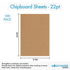 100 Sheets Chipboard 11 x 14 inch – 22pt Light Weight Brown Kraft Cardboard