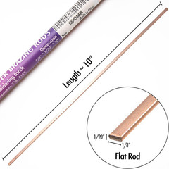 40 Sticks Brazing Rods Bcup-3 5% Silver Solder Phos Copper Brazing Alloys Flat W