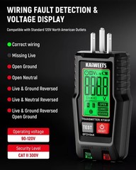 KAIWEETS Circuit Breaker Finder with LCD Display, NCV Tset & Black