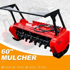 60″ Forestry Mulcher Cutter for Bobcat Skid Steer Tree Removal Land Clearing