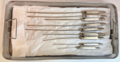 Set of 9 Grams Liposuction Cannulas w/ Tray Plastic Surgery Aesthetics