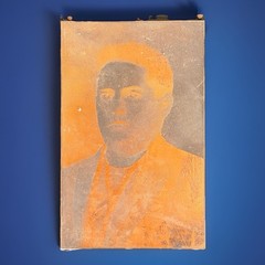Vintage Portrait Printing Blocks Lot 3 Men Letterpress Printer Cuts Zinc