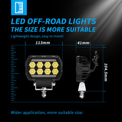 2x Powerful 4.5” LED Work Light Fit Truck Flood Light 12V 24V Tractor lights