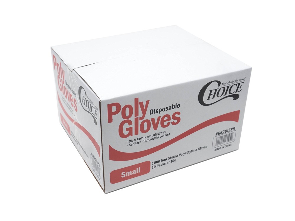 Choice Poly Disposable Polyethylene Gloves pack Of 1000 Small