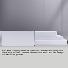 7X7X1 Inch White Shipping Boxes 50 Pack, Small Corrugated Cardboard Mailer