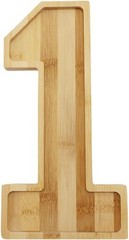 Kosmeey 15.8 Bamboo Wooden Number Charcuterie Board Fillable Number 1 Serving