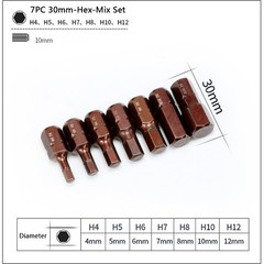 3/8″ Inch Impact Screwdriver Bit Torx M Shape Hex Bit Set Hex Shank Magnetic