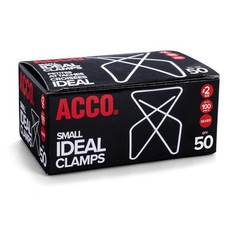 ACCO Ideal Butterfly Paper Clamps, Steel Wire, 50 Count (Pack of 1), Silver