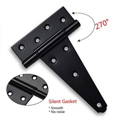 Heavy Duty Gate Hardware Kit,with Self Locking Gate Latch,2 PCS 6inch T-Hinge…