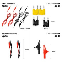 Automotive Multimeter Test Leads Kit Insulated Banana Plug Alligator Clip Probe
